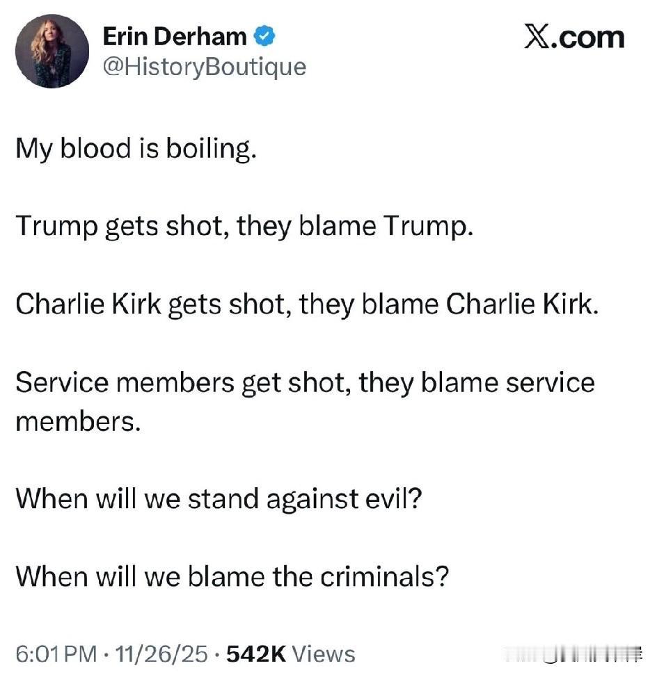 我怒火中烧。川普中枪，他们怪川普。CharlieKirk中枪，他们怪