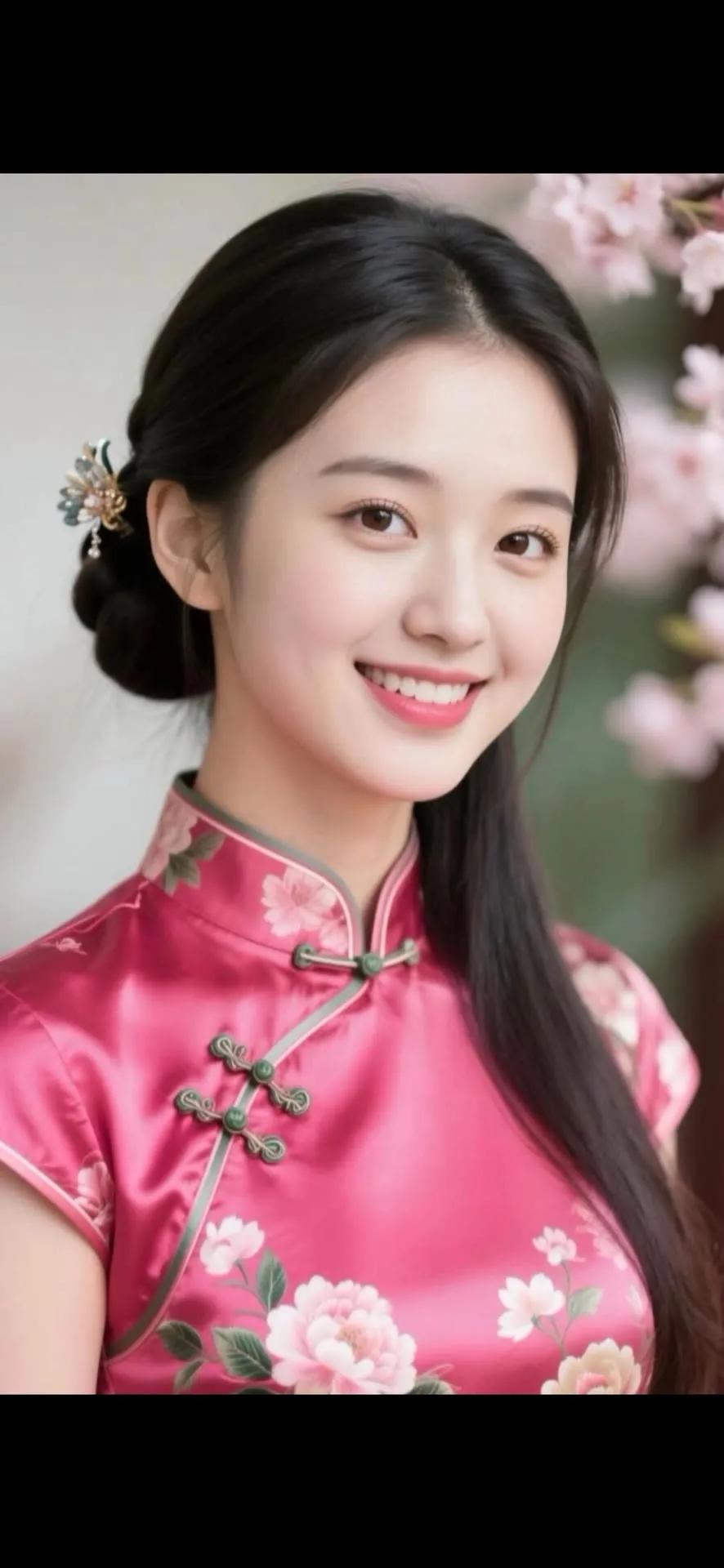 粉嫩少女，笑靥如花，古风韵味，惊艳时光。