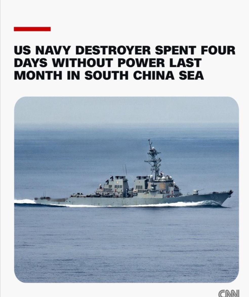 美军导弹驱逐舰突然在南海静默，连续4天没有发出电子信号：外国网友称，附近监控的中