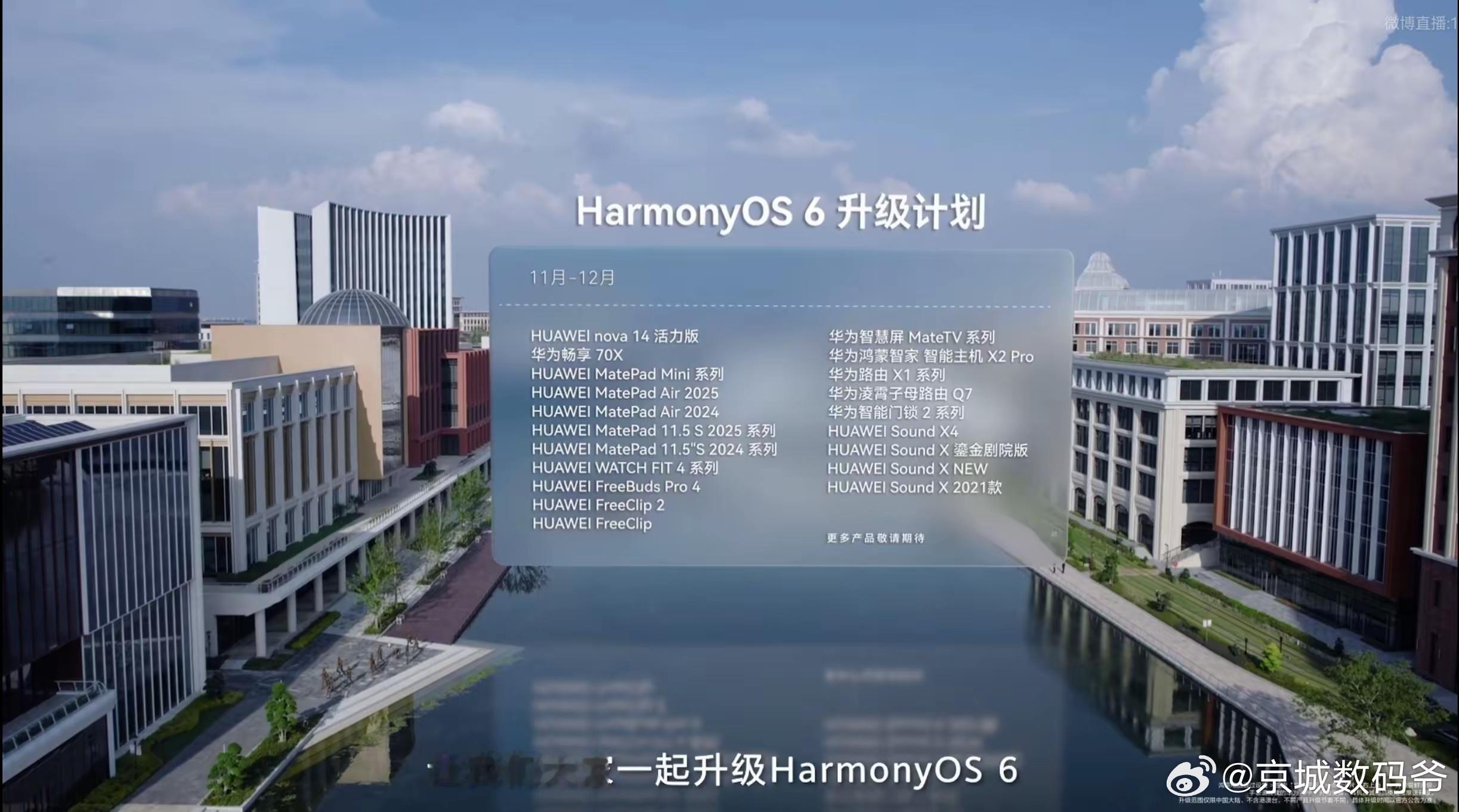 华为正式发布HarmonyOS6，并将大规模升级推送，首批支持90款设备升