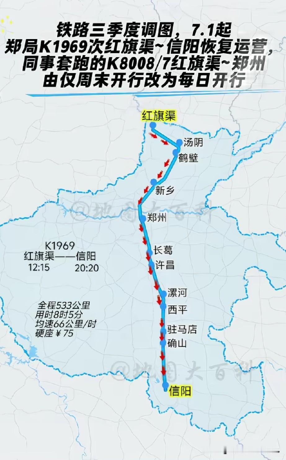 林州老乡注意！7月1日铁路大调图，红旗渠站出行直接大变样！以前去郑州的K800