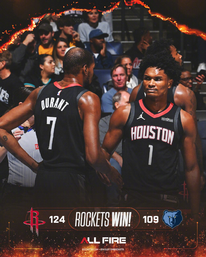 猫鼠游戏！#火箭五连胜# 面对内忧外患的灰熊，火箭算是比较轻松地赢下了比赛，