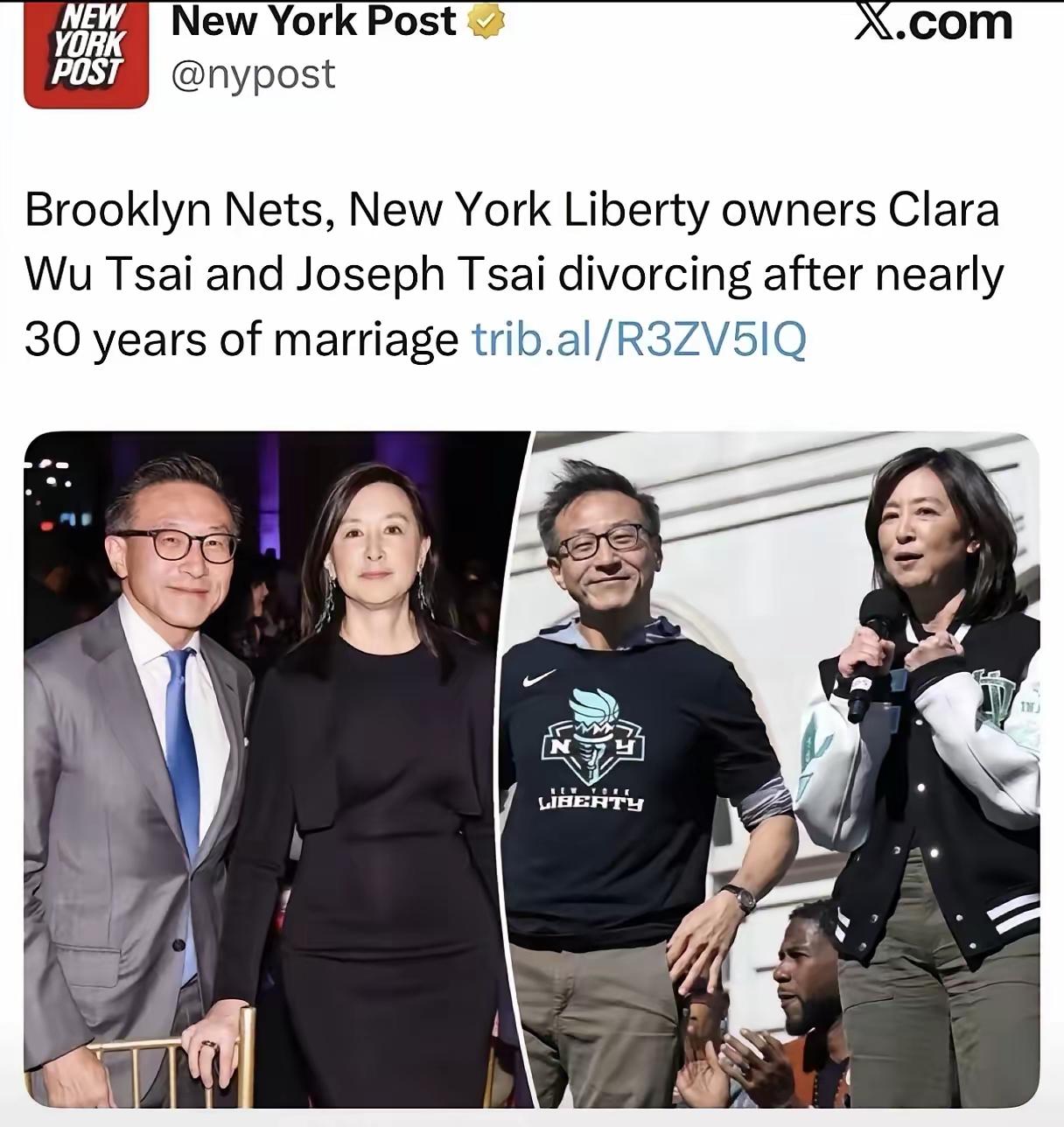 我敏锐的发现一个问题，蔡崇信夫妇官宣分开，跟当初（2023年）360公司的老板周