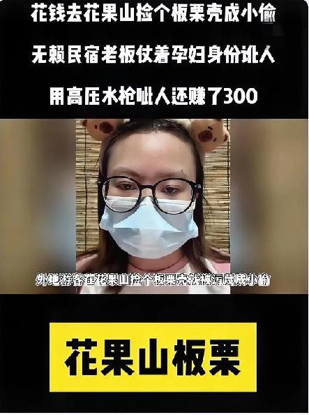 连云港花果山“板栗事件”，越看越让人费解。游客只是好奇捡起掉落的板栗壳查看，却被