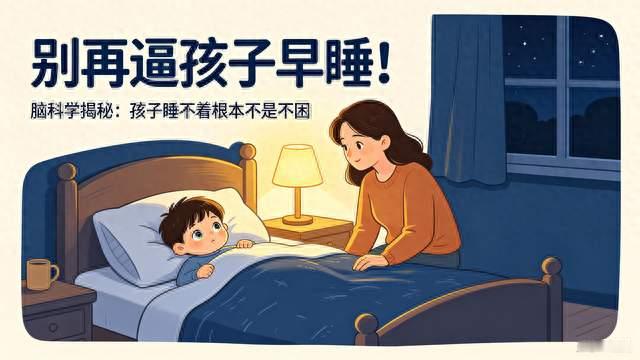 别再逼孩子早睡! 脑科学揭秘: 孩子睡不着根本不是不困