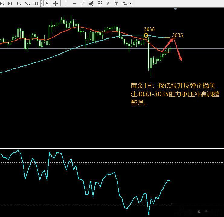 金玉良策: 3-24黄金反弹冲高高空再次进入区间高位整理!