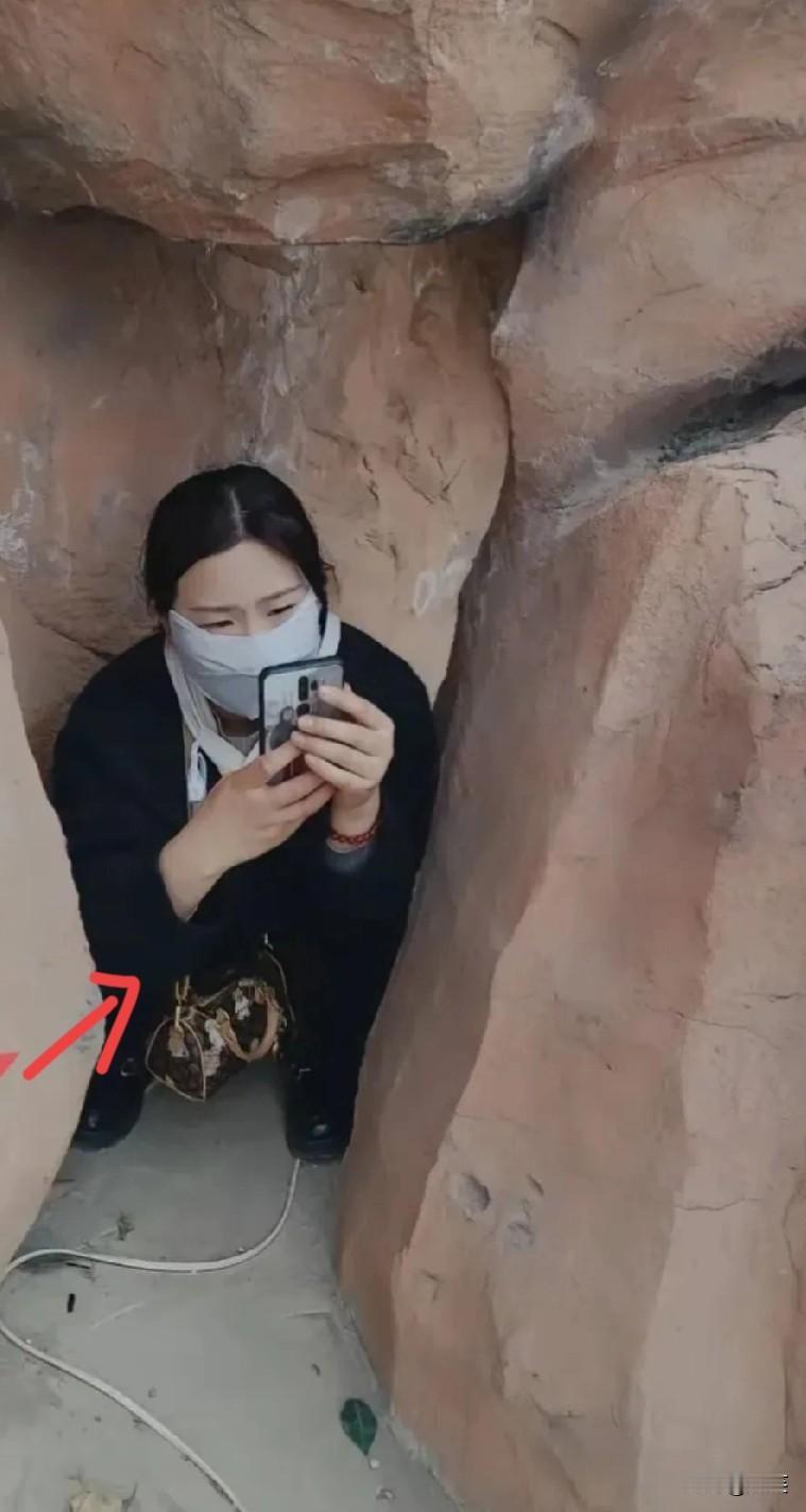 这位姑娘真聪慧，挑了个好地方，赶忙掏出手机给男朋友打电话，告知此处是绝佳的约会地