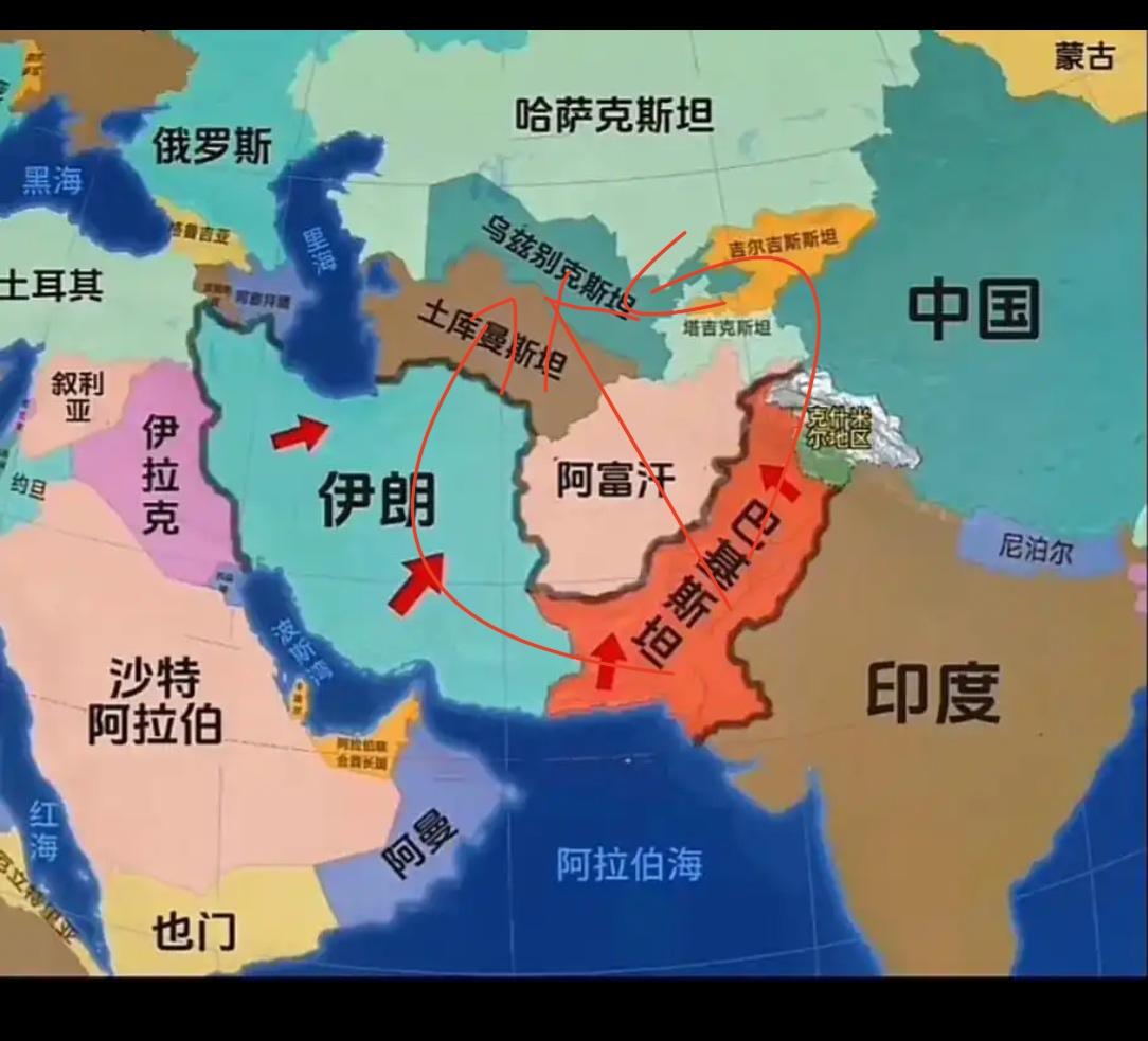 巴基斯坦此时打通伊朗陆廊，有些匪夷所思。巴基斯坦要往中亚运东西，其实有三条路