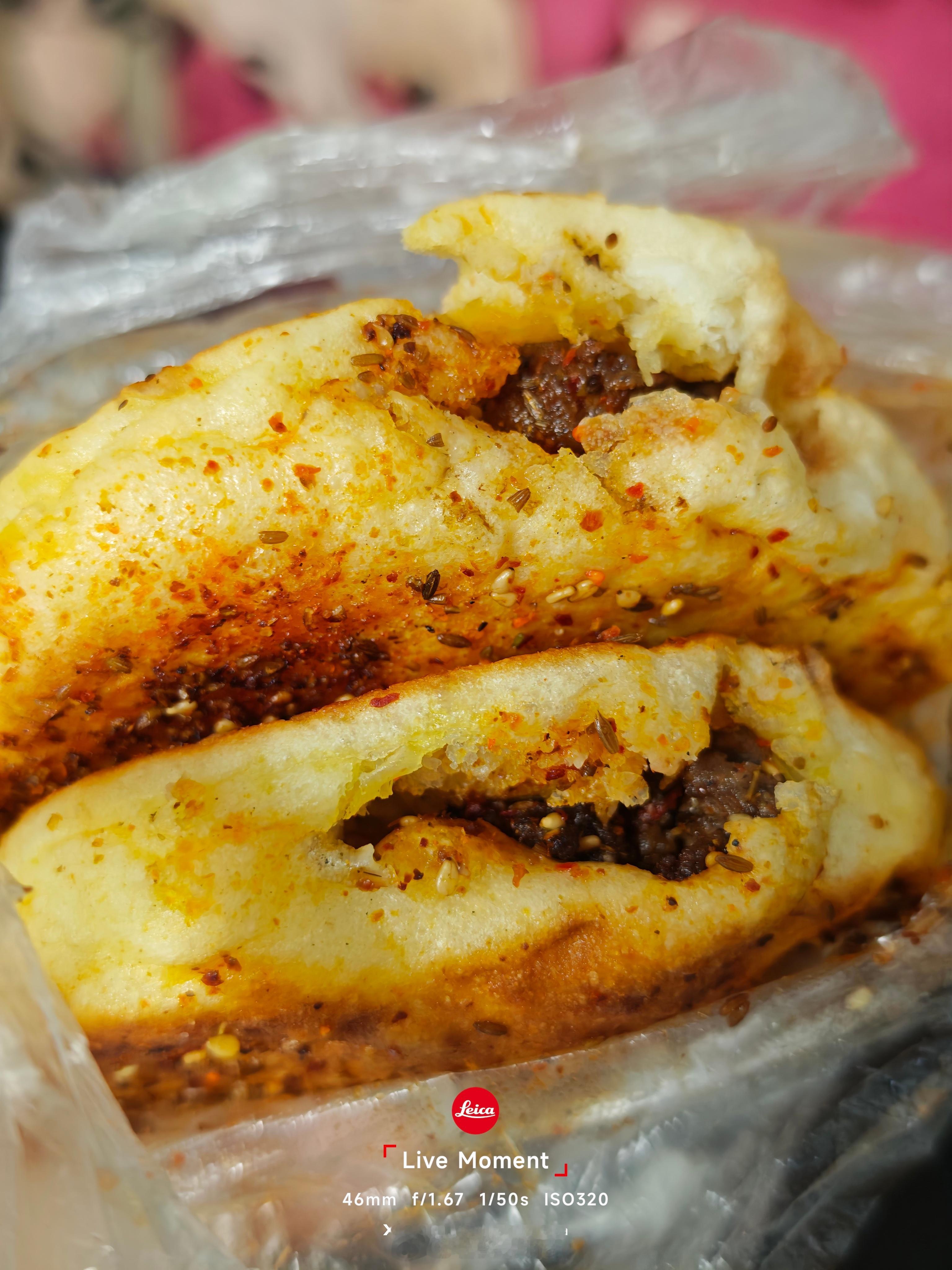 饼夹串美食分享