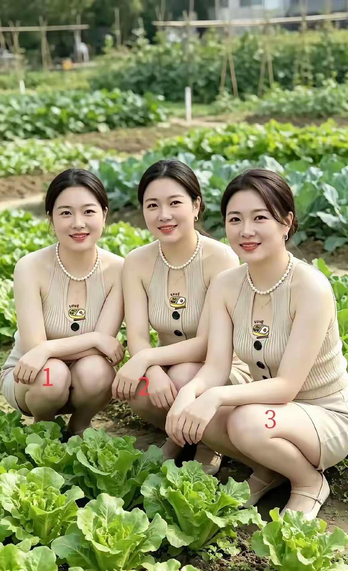 三个美女都同等面善，各个都漂亮，可看人知道脾气秉性，如果找老婆，你挑哪一个？