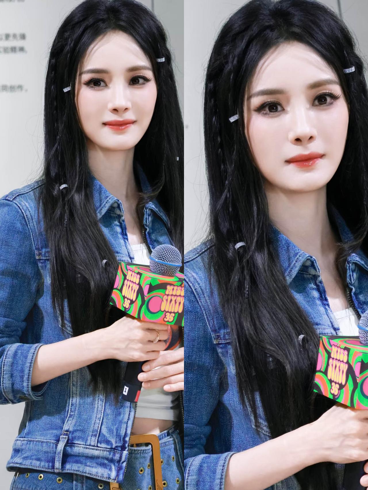 杨幂这次在广州参加活动的生图，​给所有的中年女性提了一个醒。​就是，哪怕