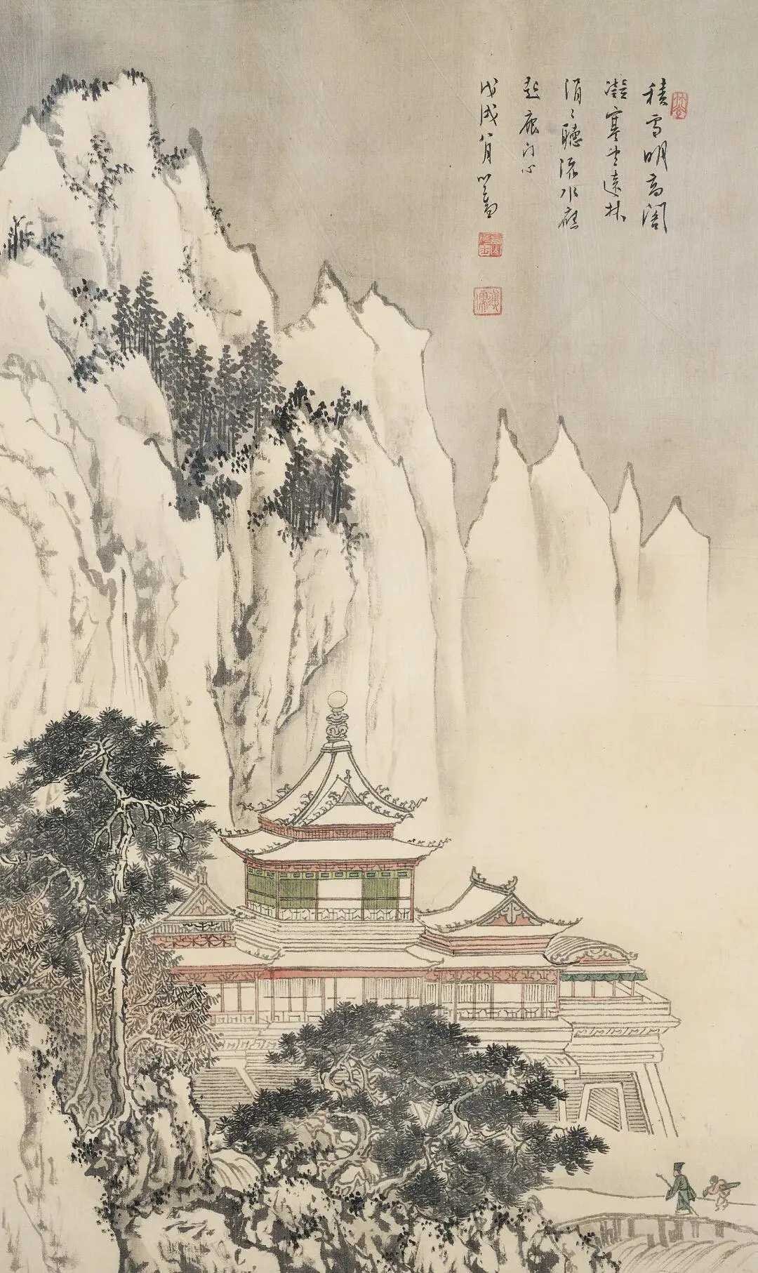 溥儒的雪景山水画独具魅力，他兼取宋元以来南北宗诸家之长，既有北宗山水的风骨与点皴