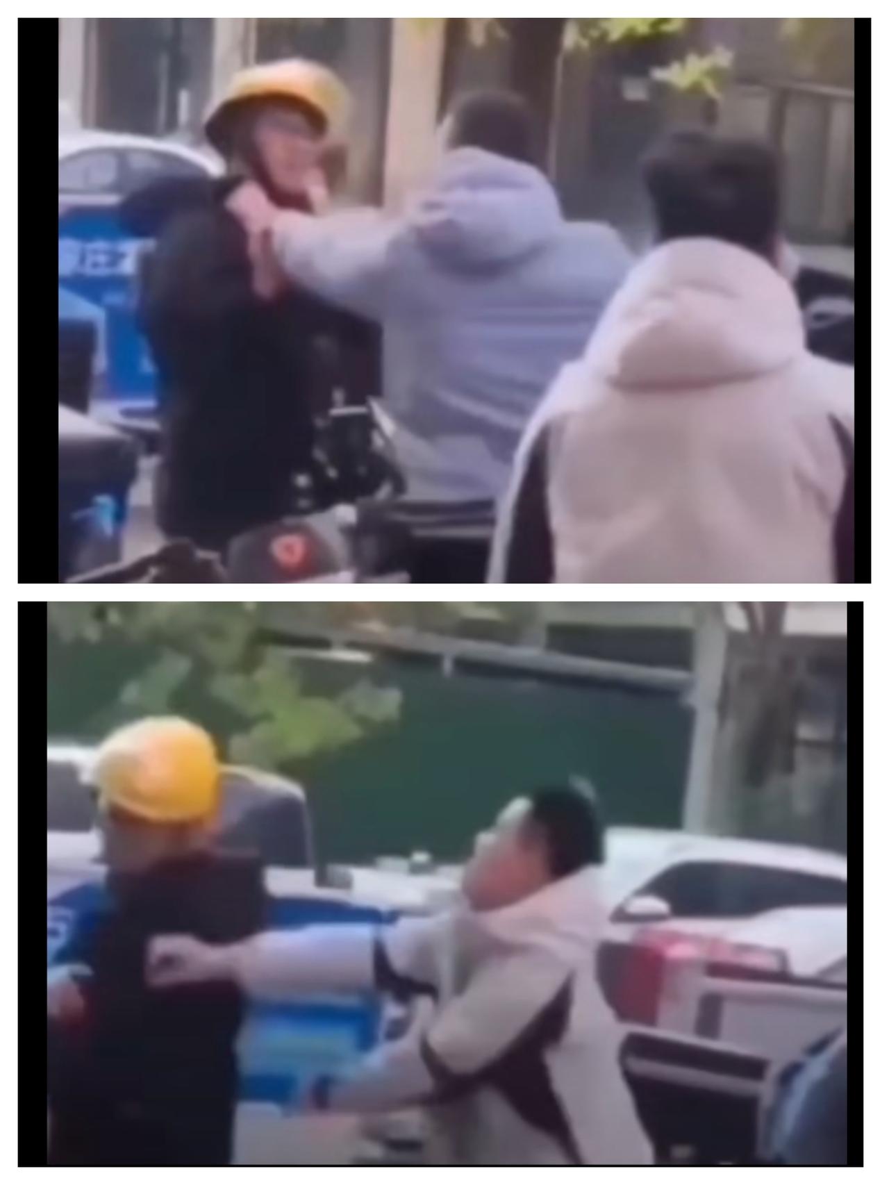 石家庄外卖小哥可能是忍无可忍了警方来，也没有动，脑袋还是“懵的”发生冲突，