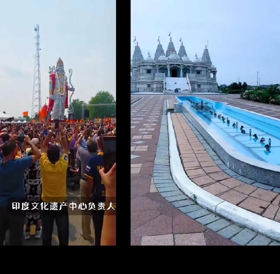 印度人不仅在加拿大多伦多市修建了规模宏大的神庙，不久前又树起了一座高达15.5米