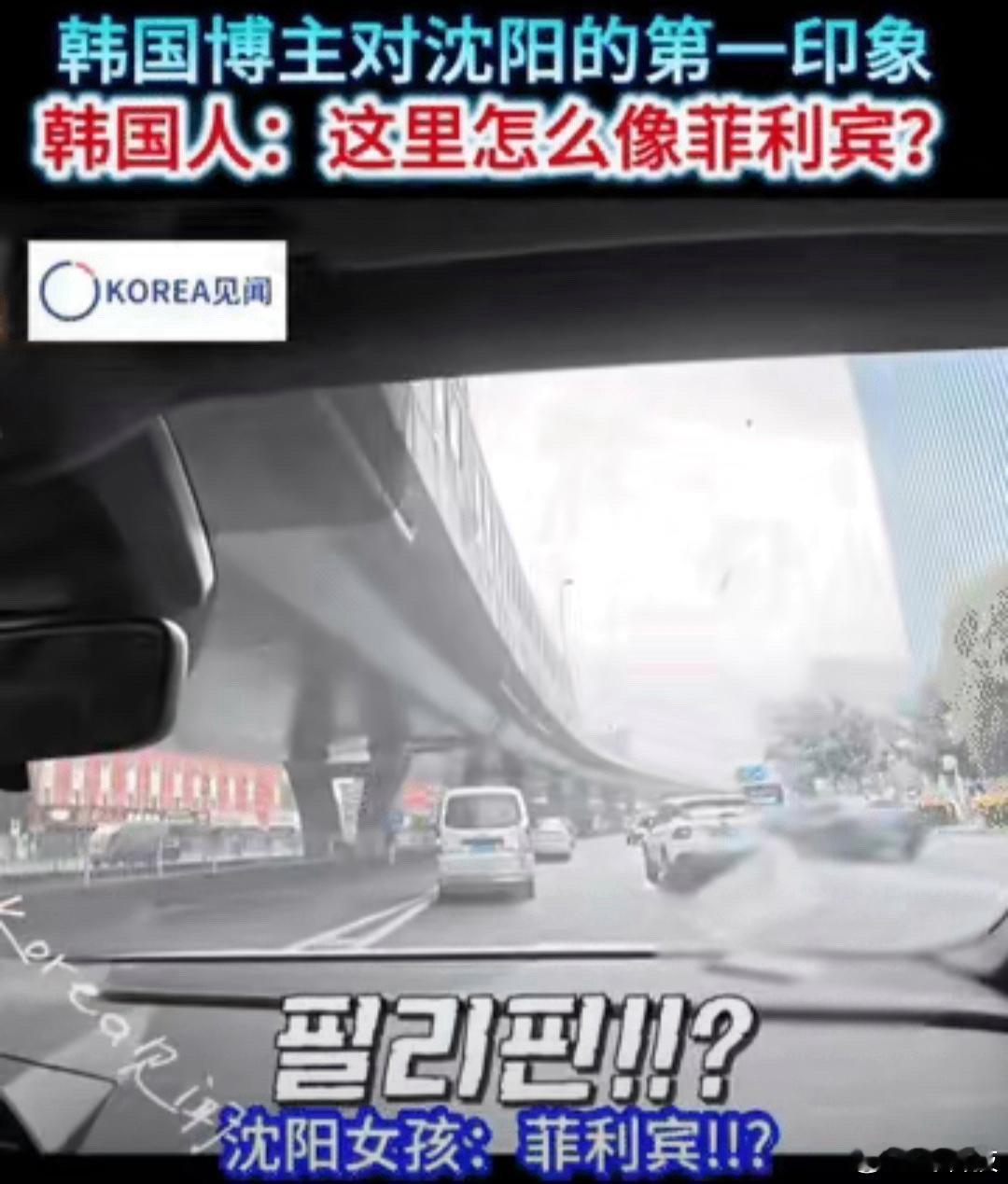 一个韩国男子来沈阳，在出租车里用韩语和当地伙伴说沈阳像菲律宾一样，然后肆无忌惮哈