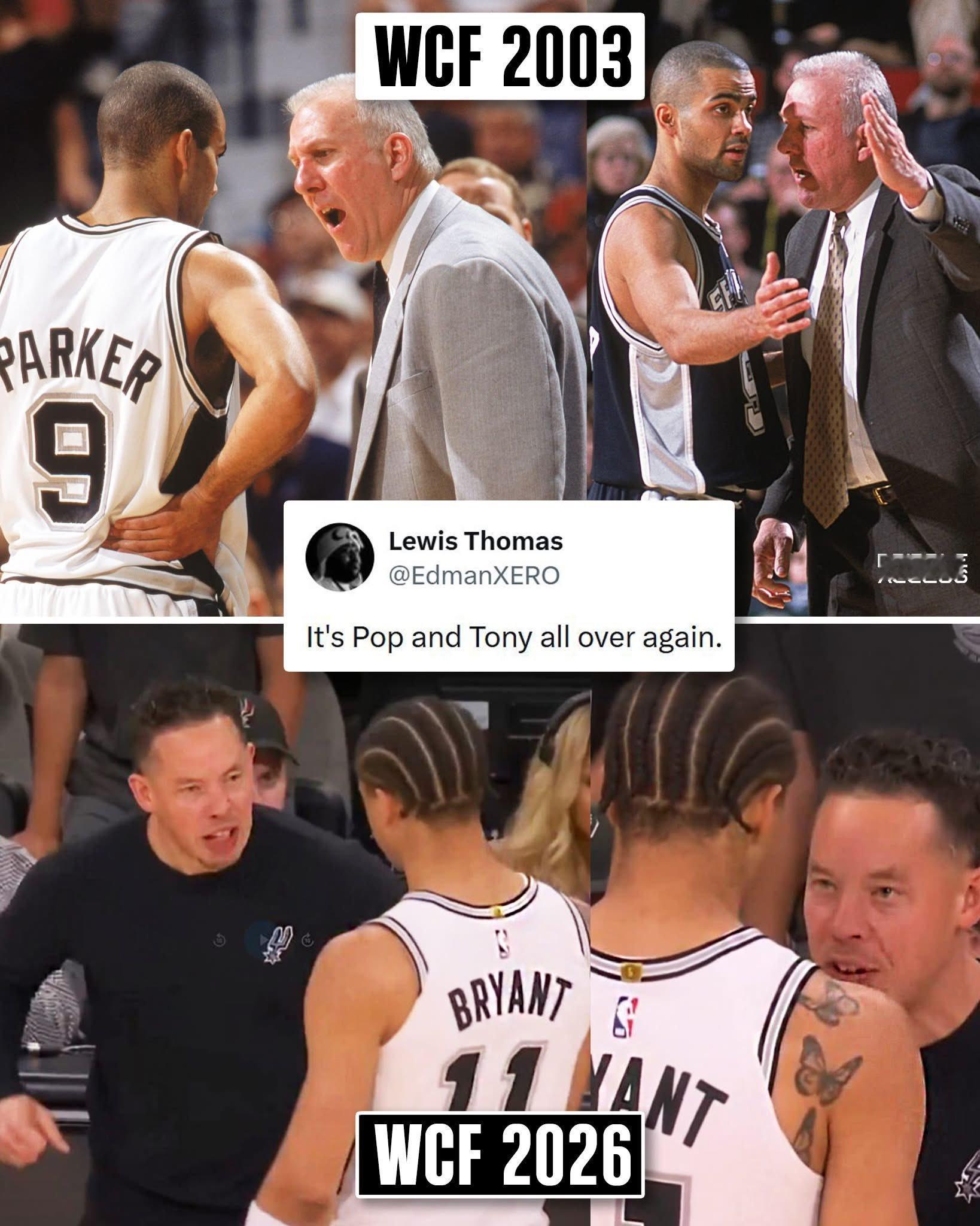 NBA马刺文化=责任2003年：波波维奇指导20岁的托尼·帕克首次闯入西部