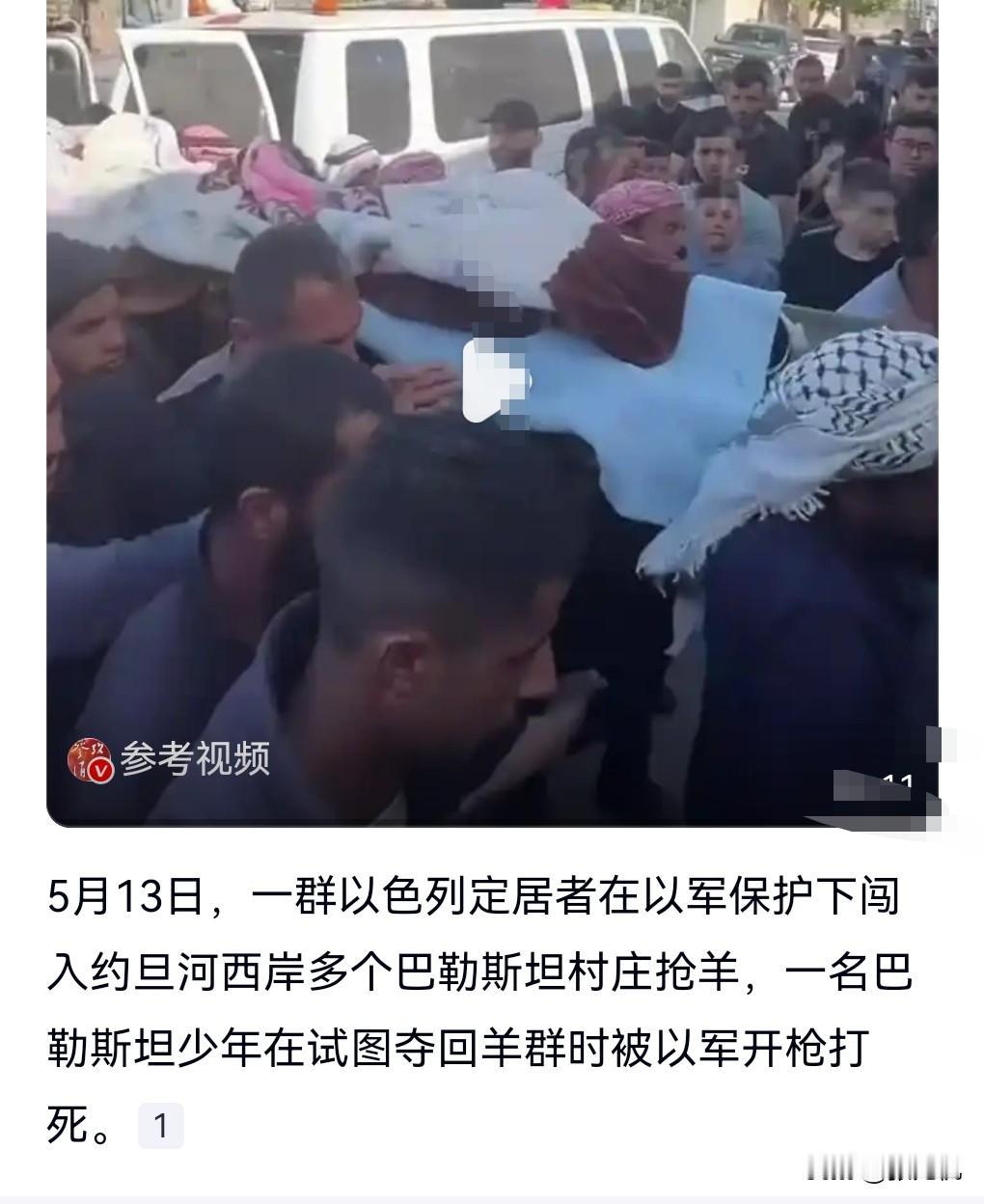 这真是太丧心病狂了。5月15日热搜，巴少年为带回被偷走的羊被以军枪杀。以军实
