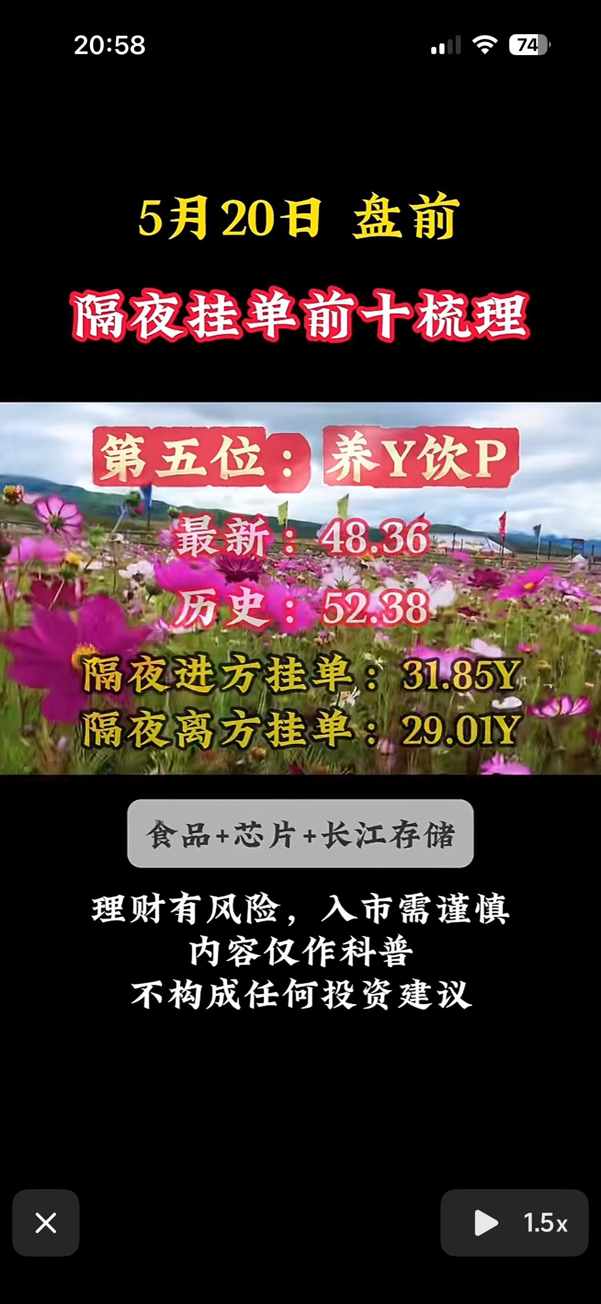 5月20日周三暗盘隔夜挂单排行榜揭晓5月19日隔夜暗盘挂单信息更新啦，投资可