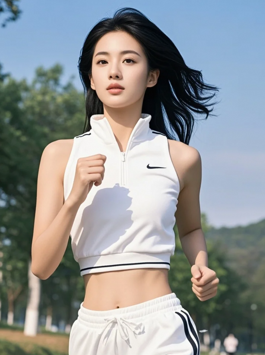 活力四射的运动女神，奔跑起来美到发光