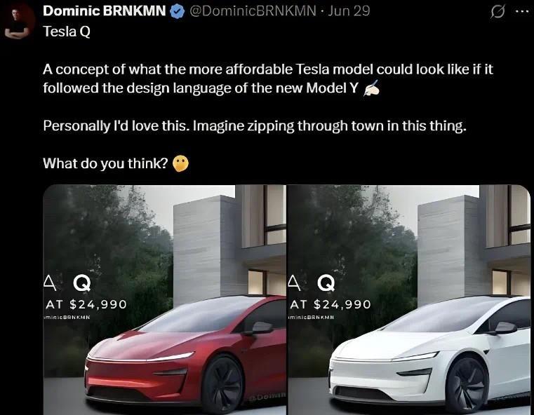 特斯拉Model2曝光，跨界造型，预计售价18万，网友：真长这样吗？