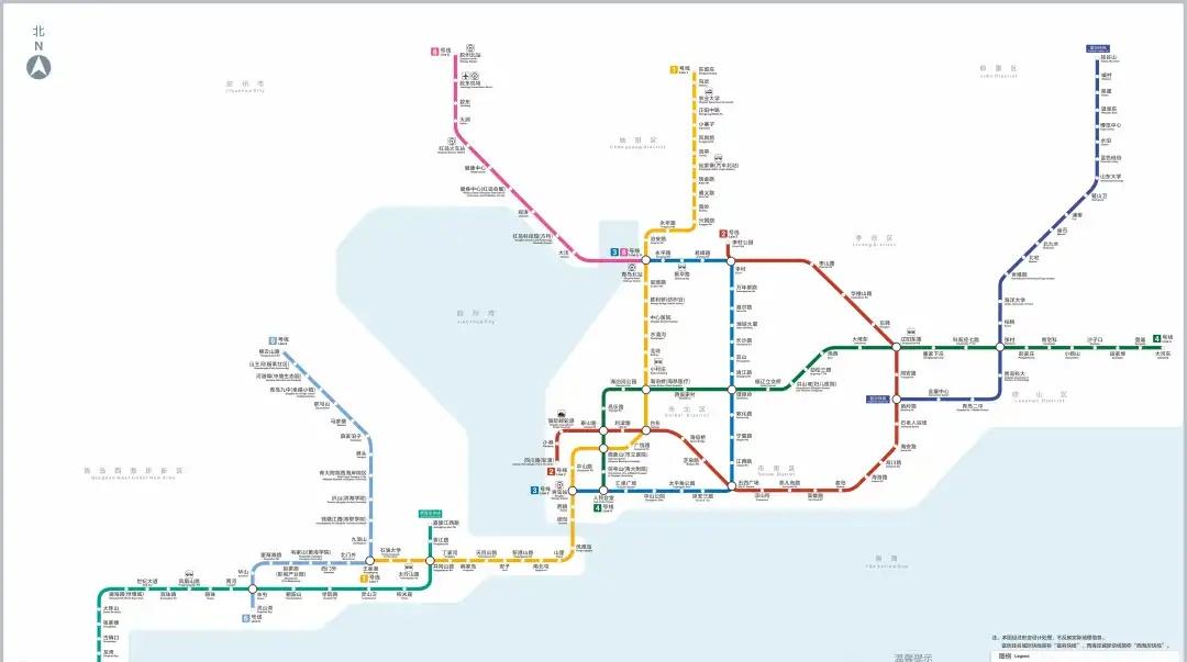 青岛地铁线路图超高清最新版(2025年)慧信息每天搜集和整理全国地铁运营资讯与