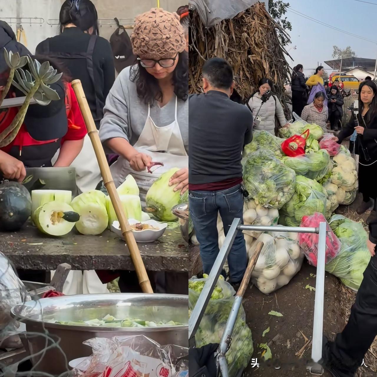 呆呆的杀猪宴，排场是真的大！一天就蒸了1000多斤大米，光食材就拉来好几卡车，