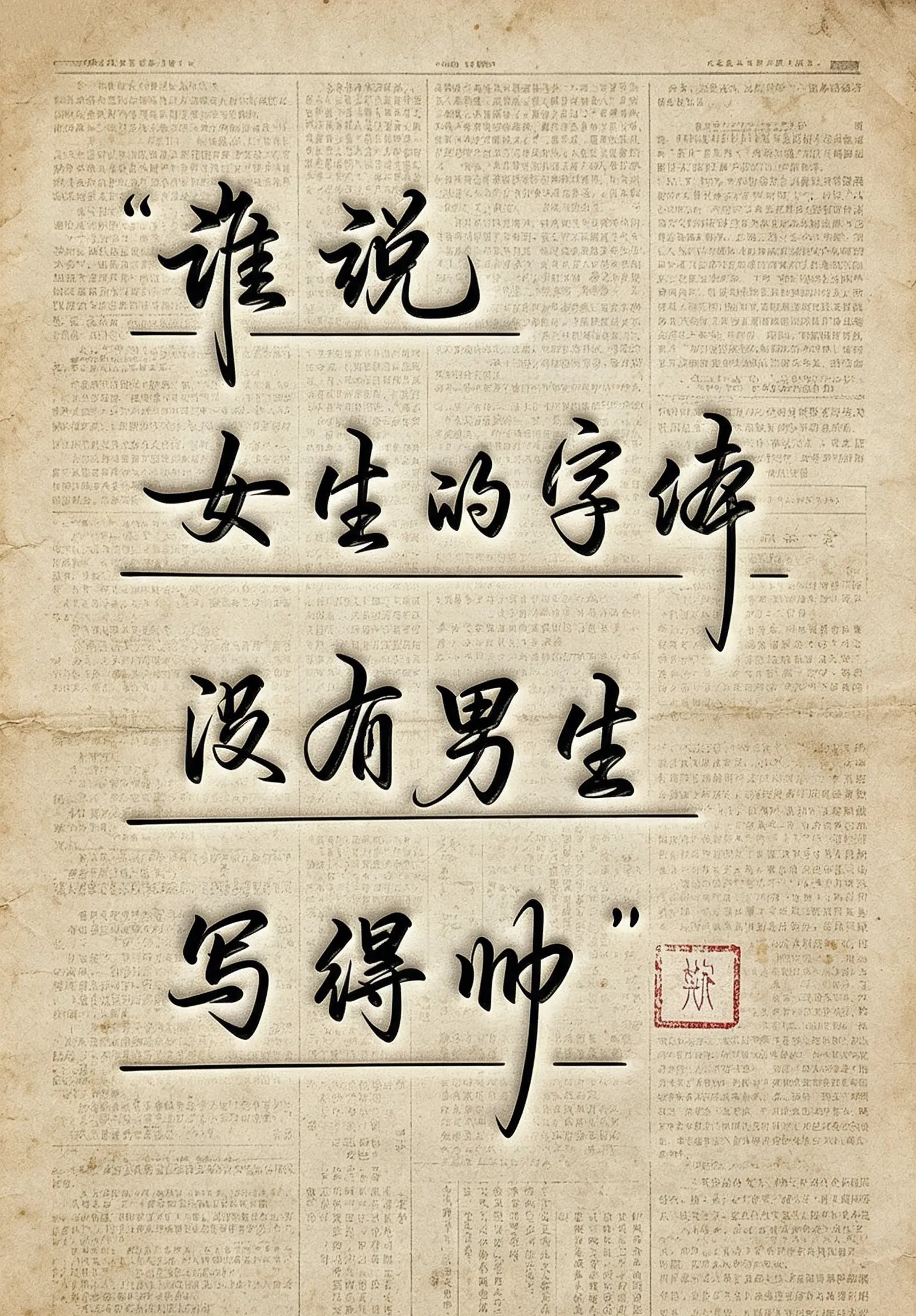 写字是一种生活