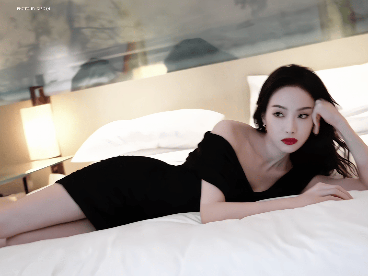 宋茜黑长直发大长腿