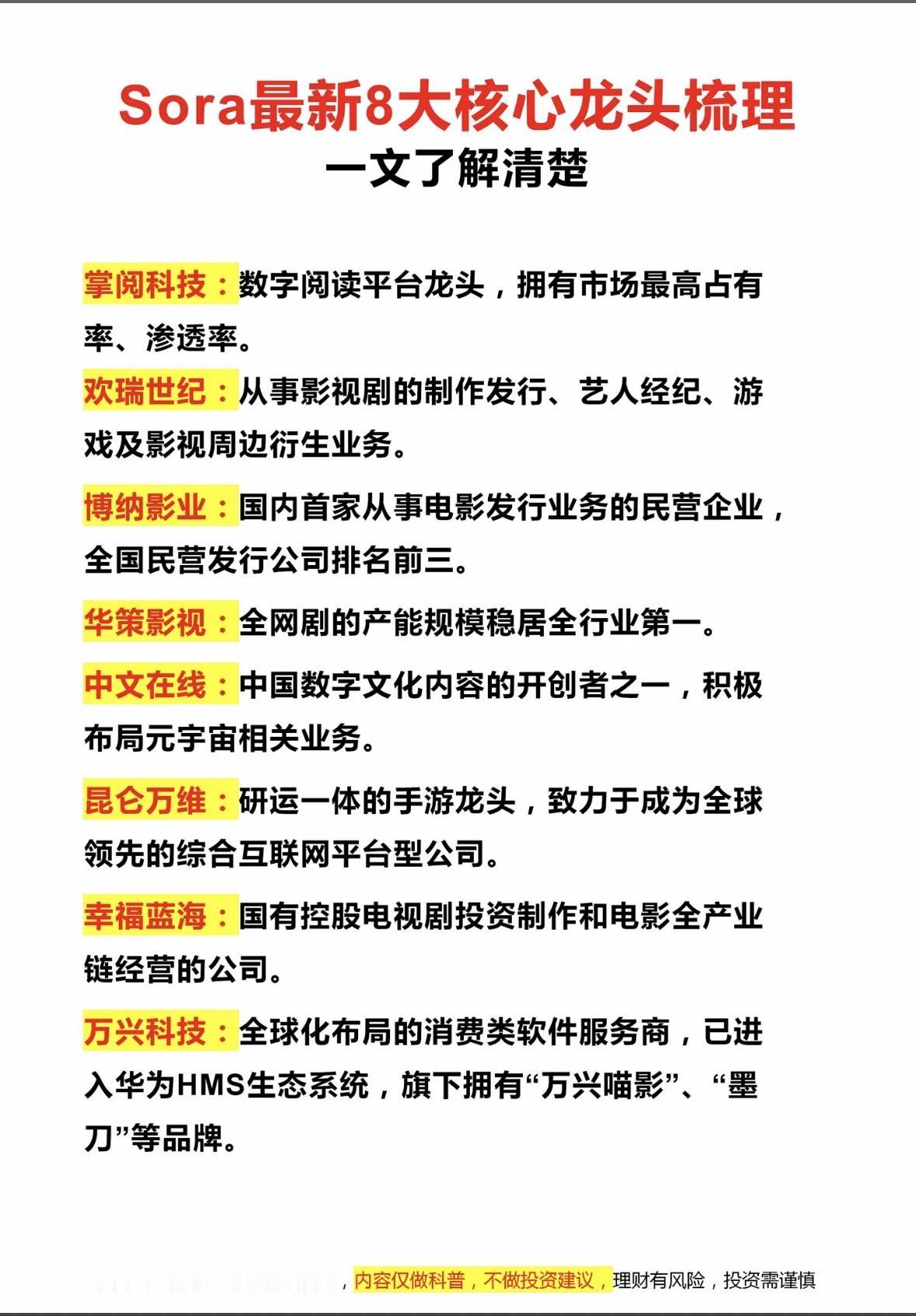 中国数字文化龙头盘点：掌阅领跑阅读市场，欢瑞深耕影视娱乐，博纳稳居发行前三，华策