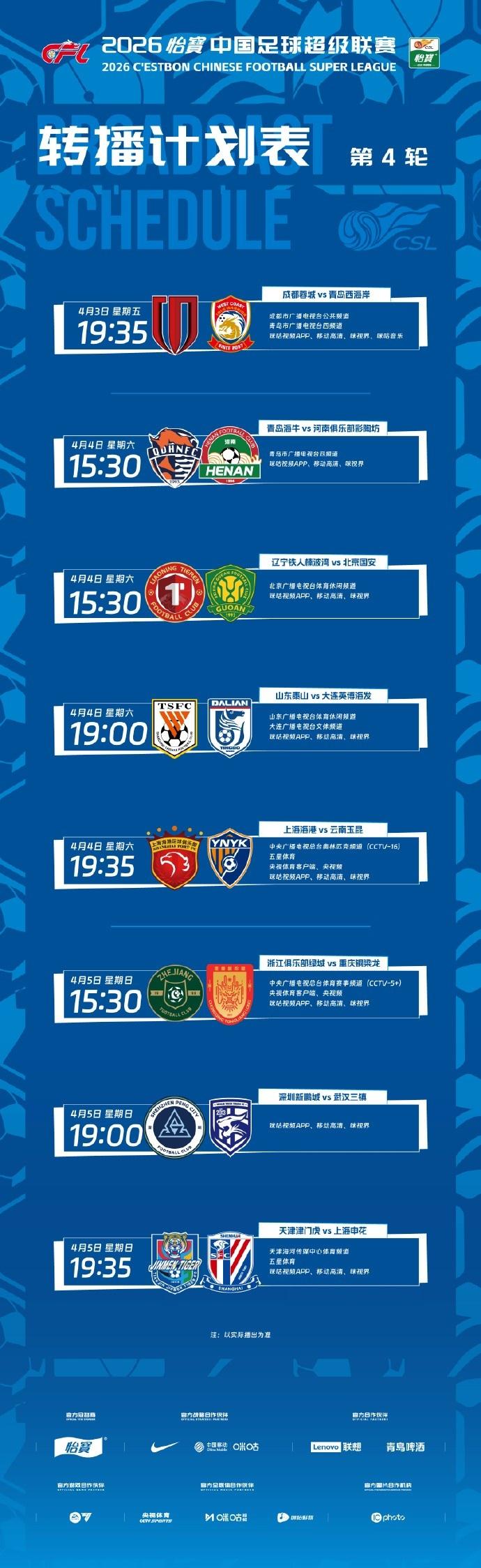 中超再开战，4月3日第一场！国际比赛日结束，4月1日，中国男足国家队在上海就