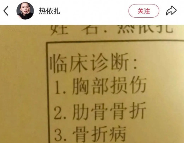 热依扎晒胸部损伤诊断病例。