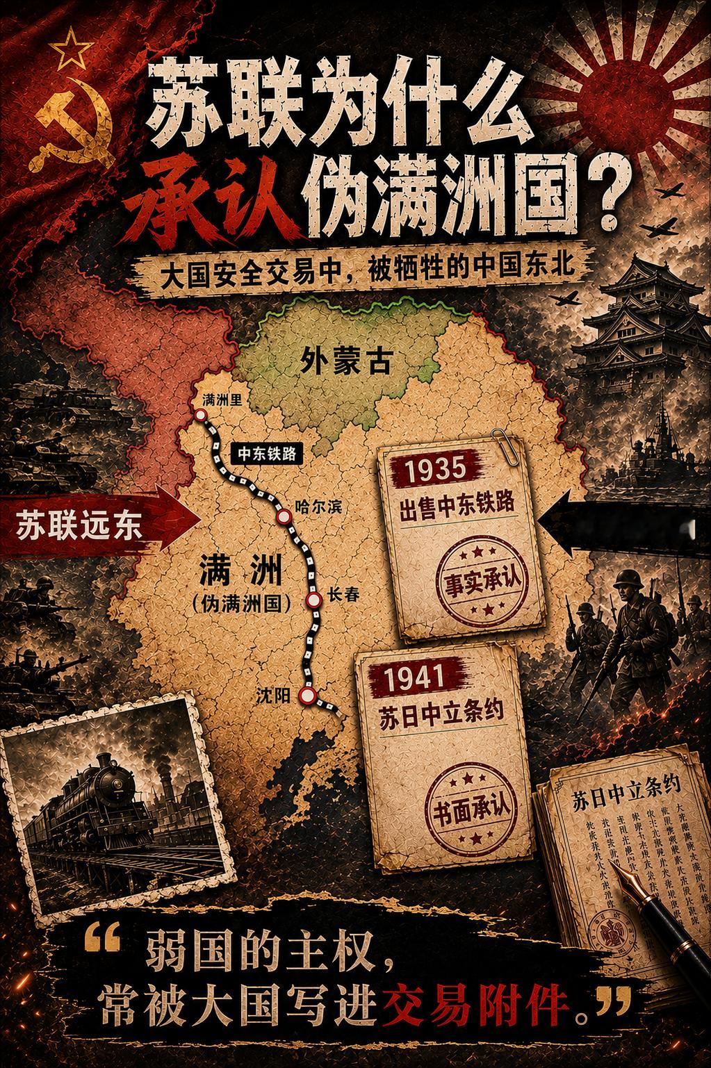苏联为什么承认“伪满洲国”？Claude对此解答：这个问题触及的是苏联外交中最赤