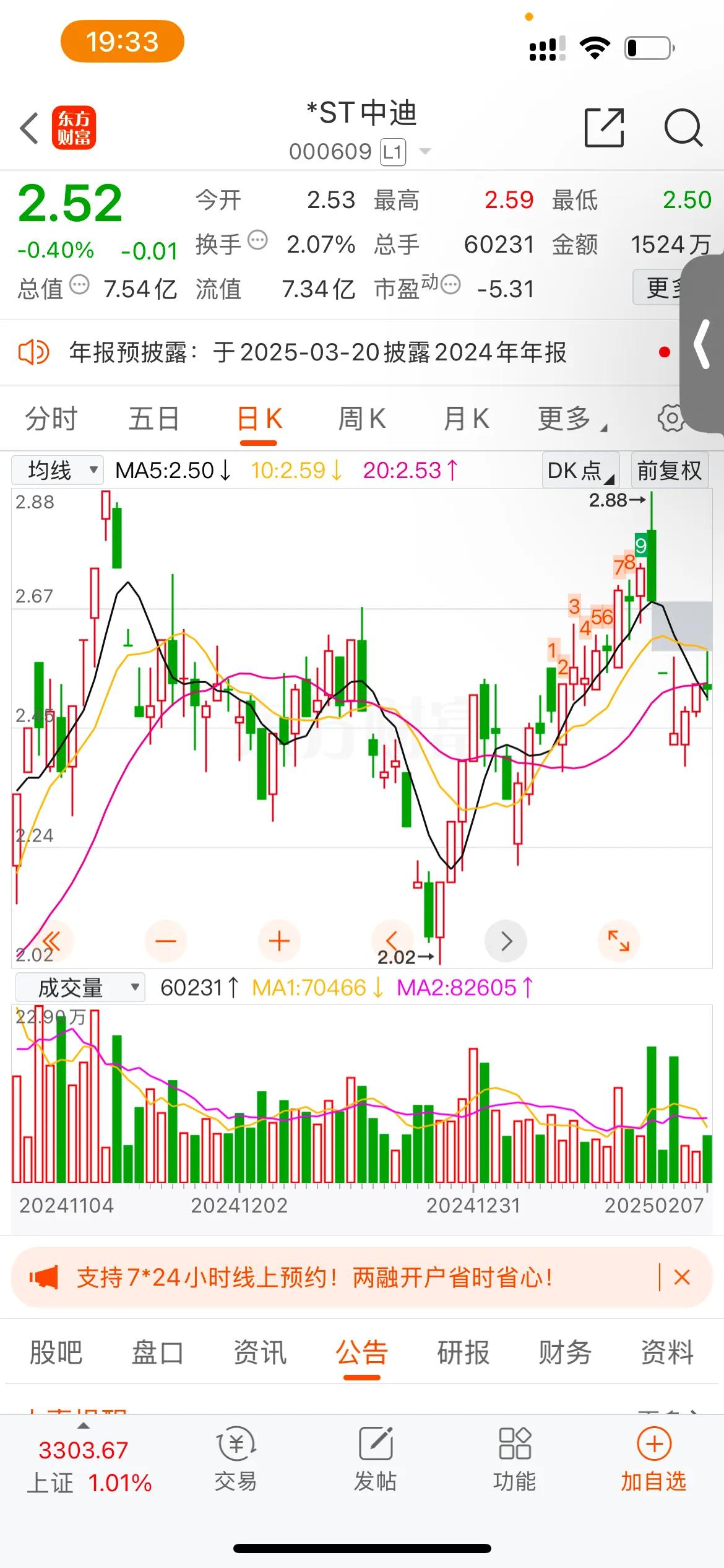 2/9号，又有三家发布可能终止上市或退市的风险警示！[捂脸哭]😡周末两天