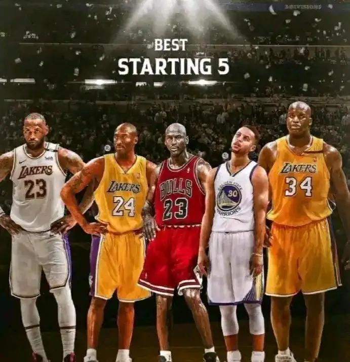 美媒说1990年以来，NBA只被这五名巨星统治过。乔丹统治整个90年代。