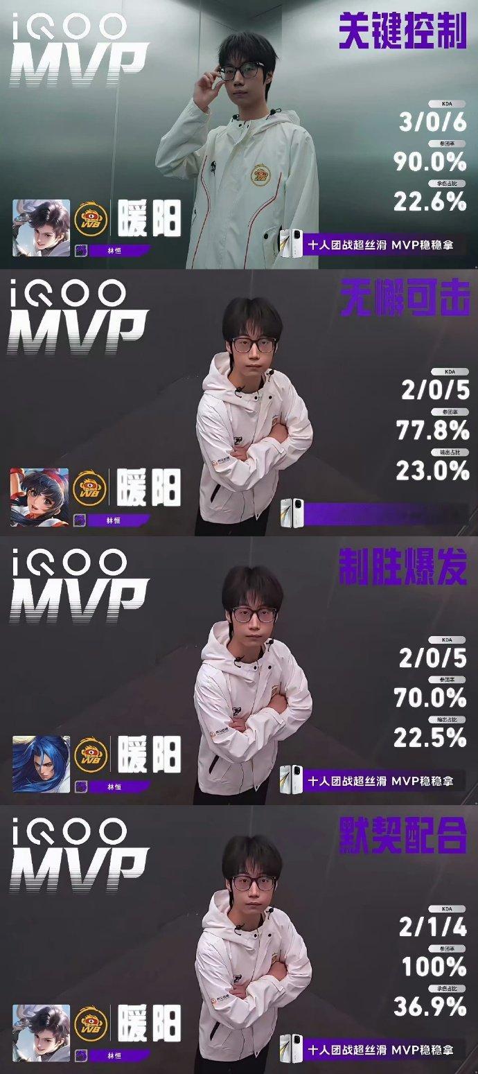 WB终结了AG在BO7的二十三连胜，其中暖阳拿下了四连MVP，只能说WB等这场胜