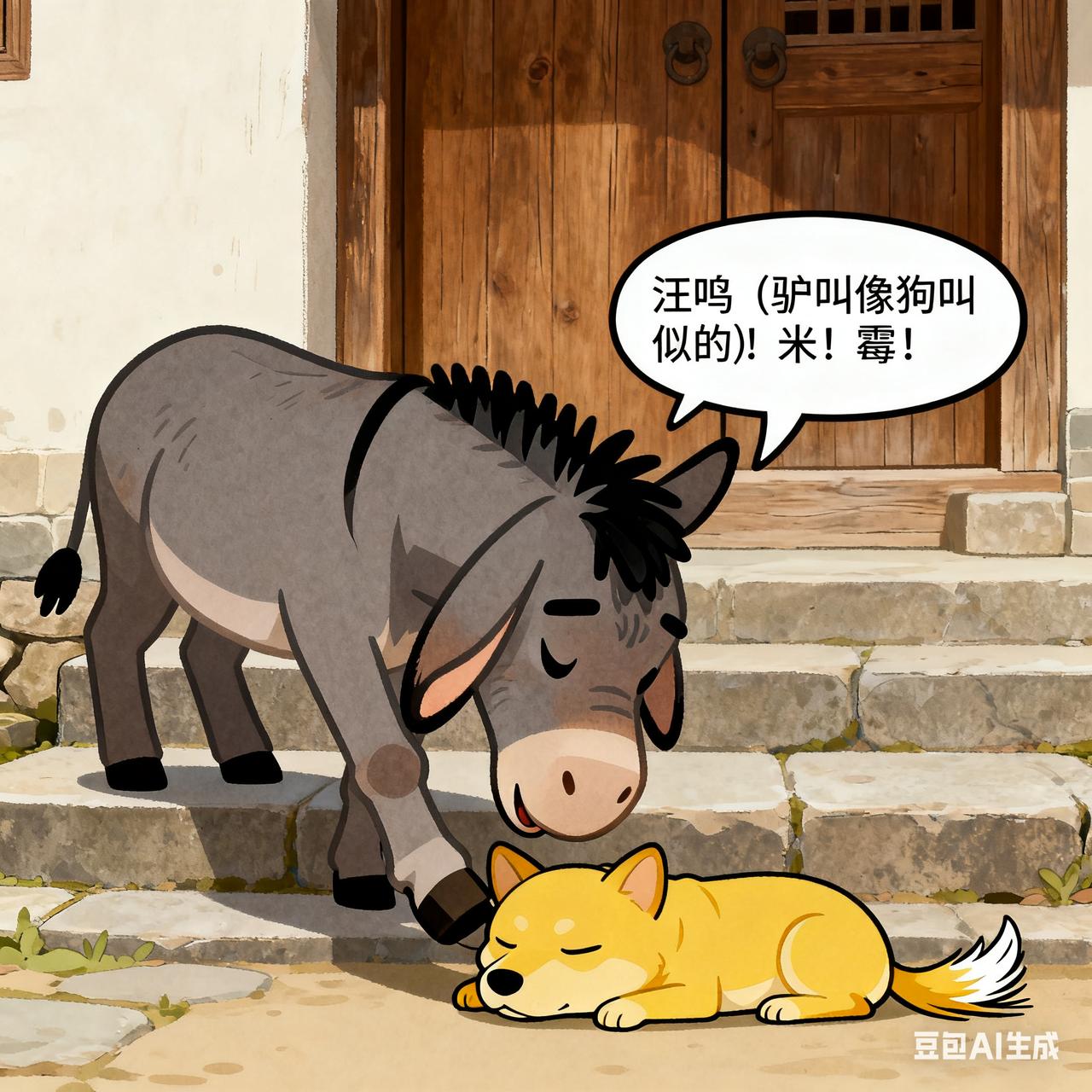 古代笑话古时候有个养驴人，家里的老驴通人性，见主人囤在粮仓的米受潮发了霉，急