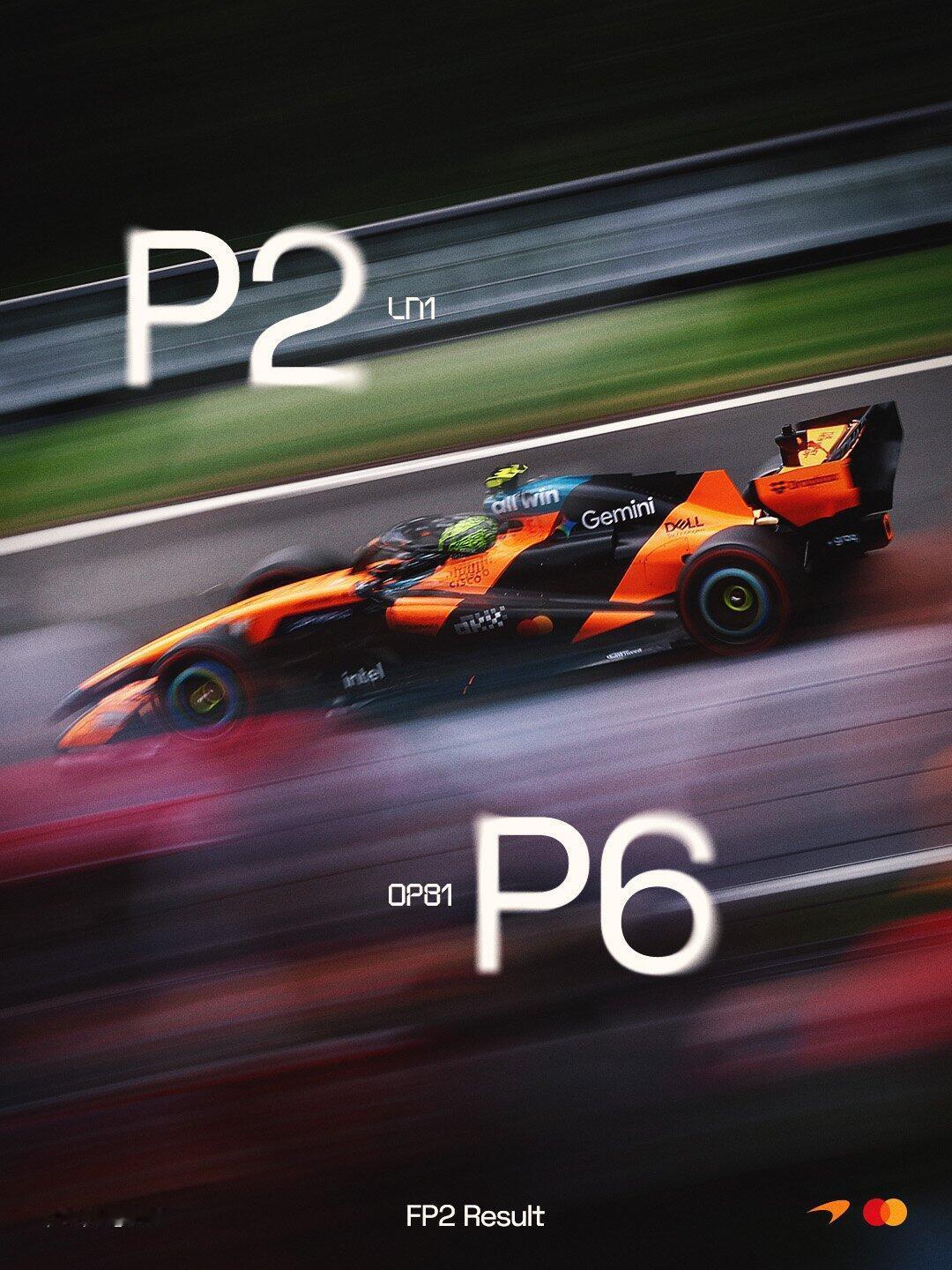 2026F1比利时大奖赛二练成绩单，安东内利第一，诺里斯第二，维斯塔潘第三。汉