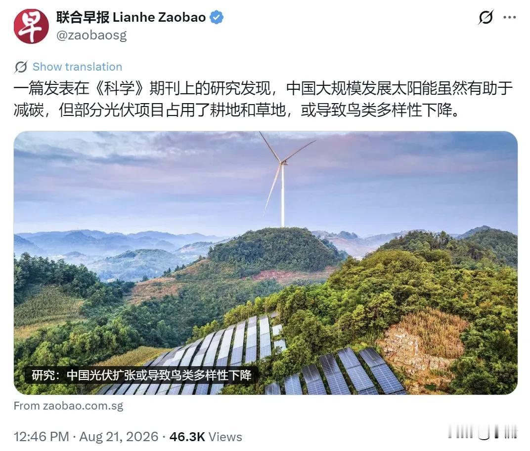 《联合早报》又在阴阳怪气了。《联合早报》在其8月21日的报道中说，“中国大规模发