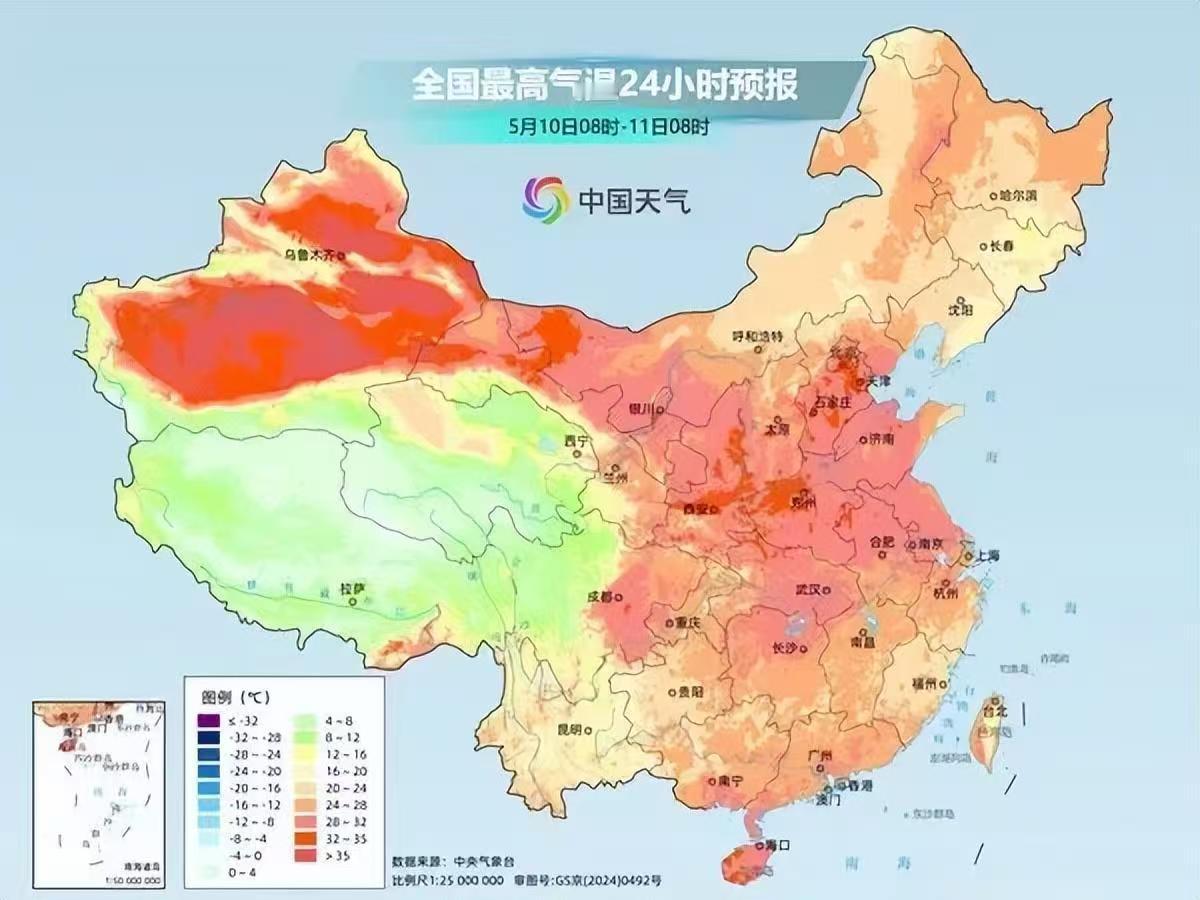 10日起至13日，北方正式迎来今年首场大范围高温天气，大部地区气温将毫不留情地越