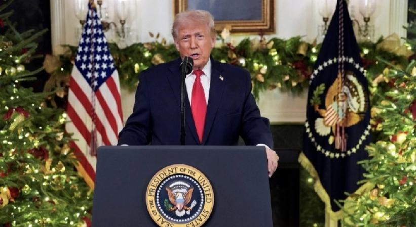 美国总统特朗普周三晚罕见地在黄金时段发表全国演说。白宫原先预告，他会宣扬上任1年