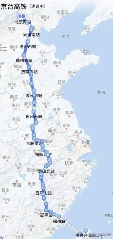 规划中的京台高铁，未经过南京，江苏仅过境徐州，也完整地避开了浙江所有地市。江浙沪