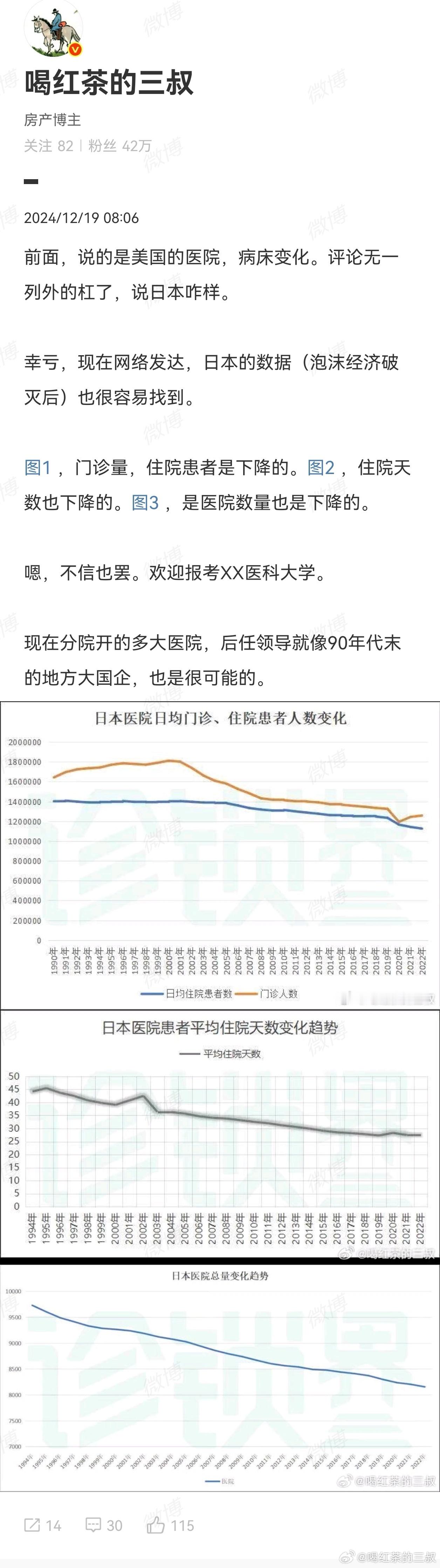 为什么要理科生思维，用数据说话。因为人的认知，遐想是不可靠的。日本是最先老龄化的