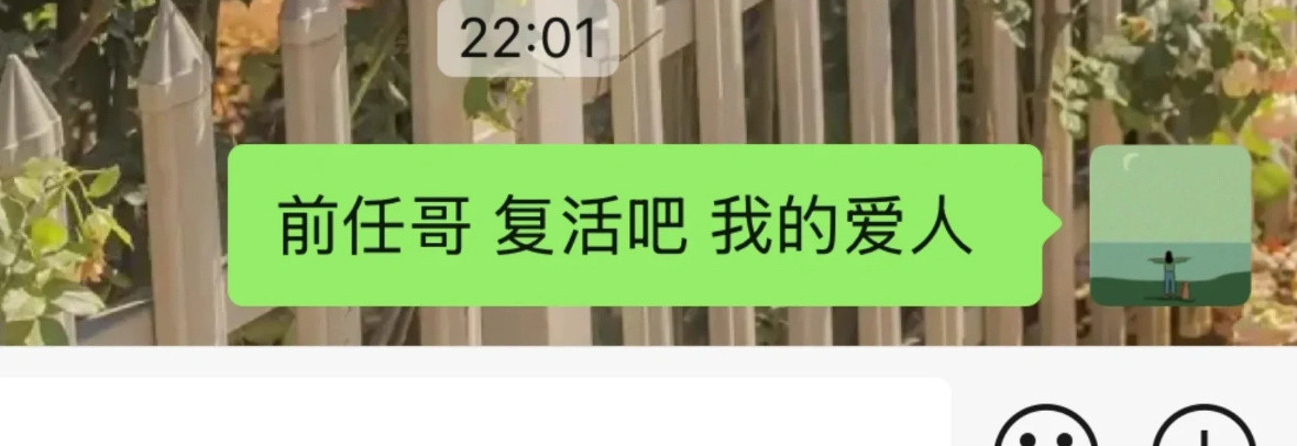 鼓起勇气给前任发消息