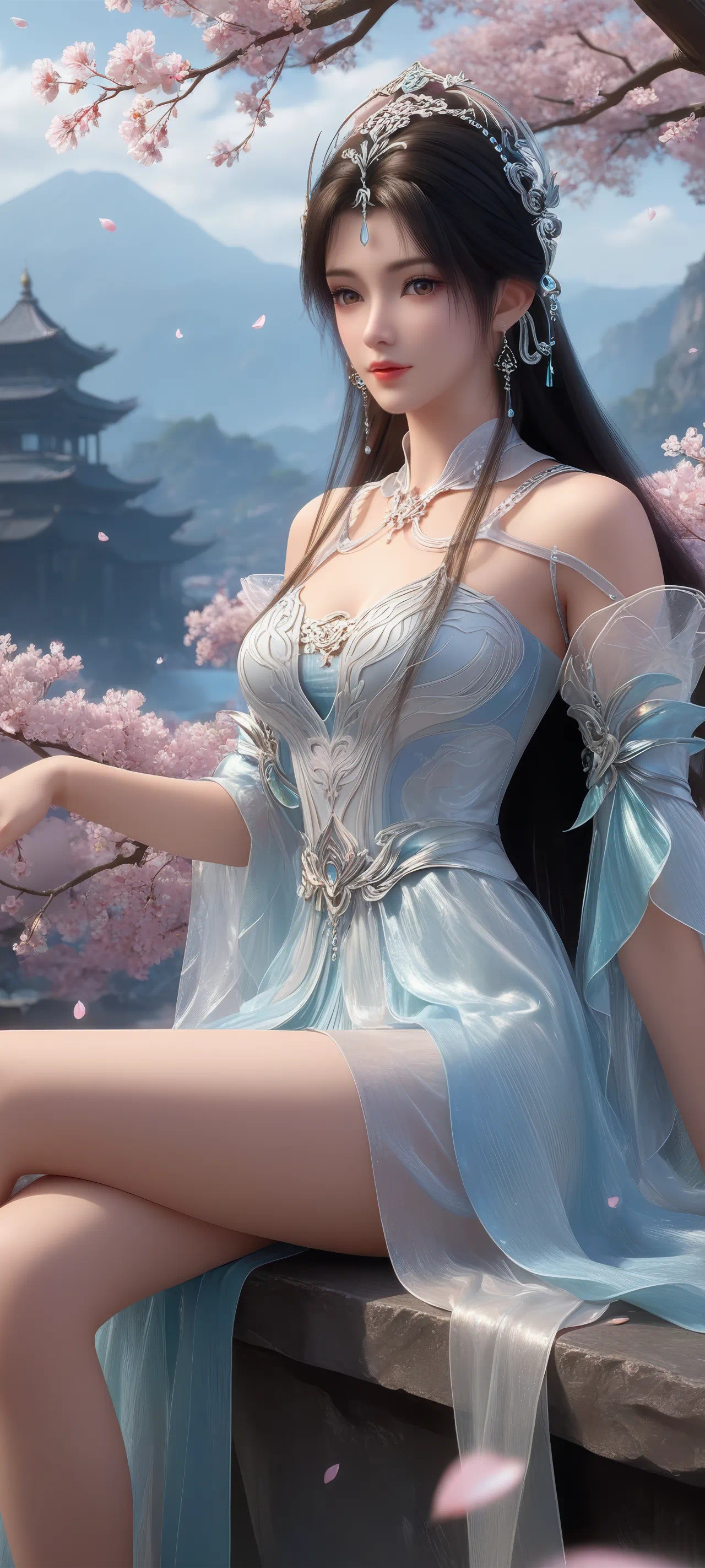 清漪【精美壁纸】脸型身材没得说，就是好看！完美世界动画国产动漫​​​
