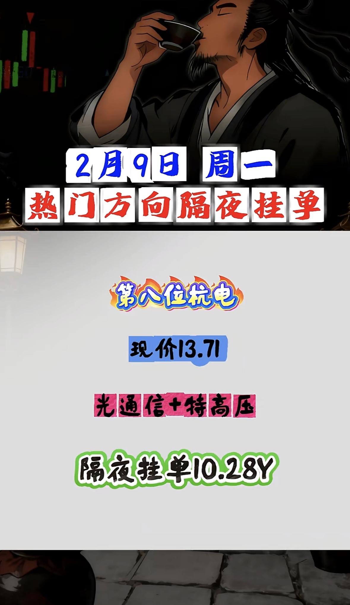 2月9日隔夜挂单巨力索，现价20.38，这操作挺有前瞻性啊。在股市里，隔夜挂单就