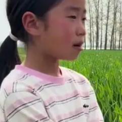 4月4日清明节，安徽亳州一名8岁女孩小芸回老家给离世5年的妈妈扫墓，跪在坟前哭泣