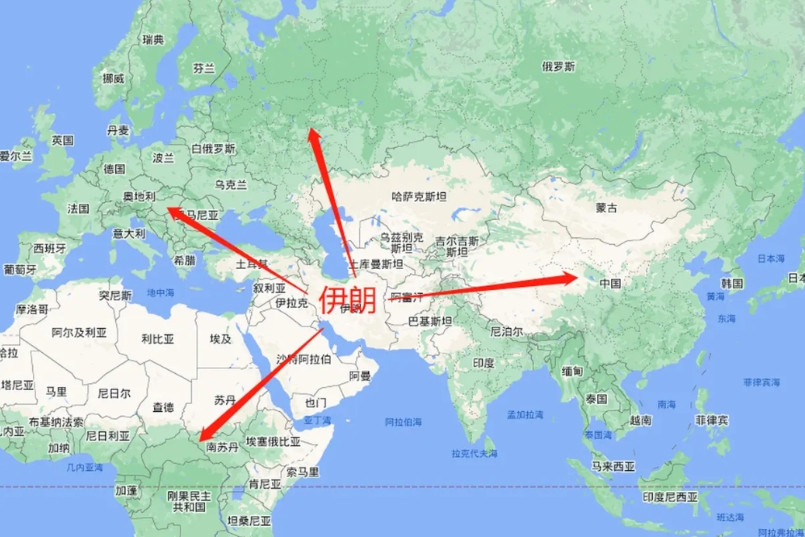 伊朗原来距离中国这么近，还和巴基斯坦接壤，一直觉得中东离我们挺远的，比如阿富汗，