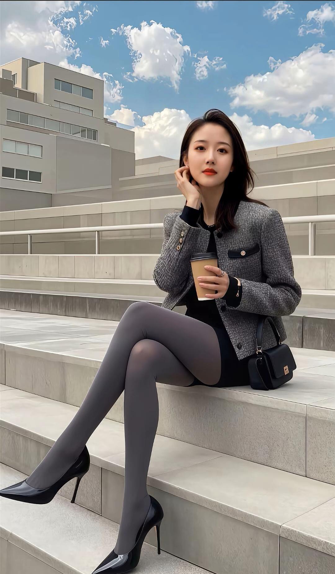 沉思中的小姐姐