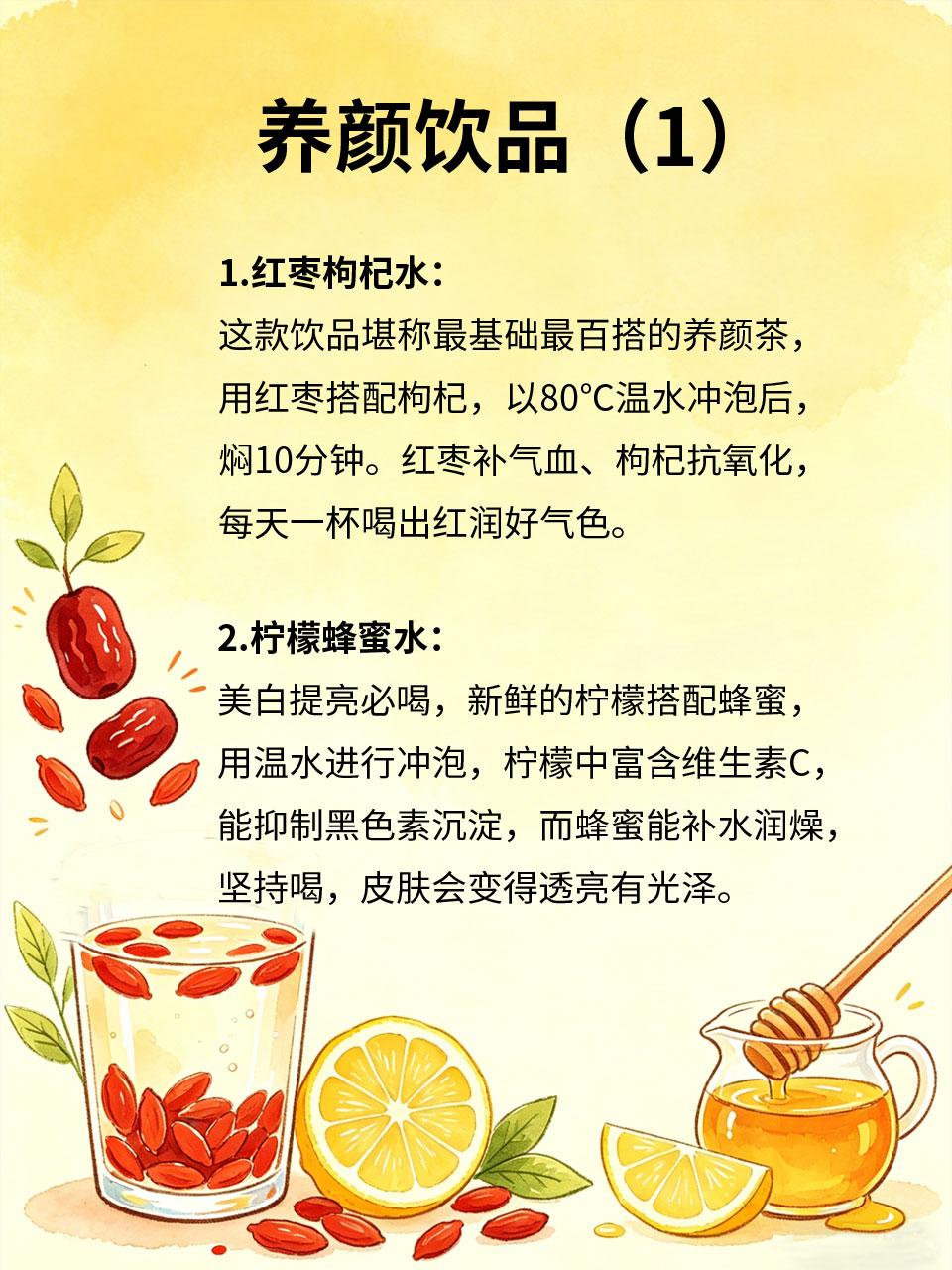 女生必喝的几种养颜水，越喝越年轻女生的好气色，从来都不是靠护肤品堆出来的🧴，