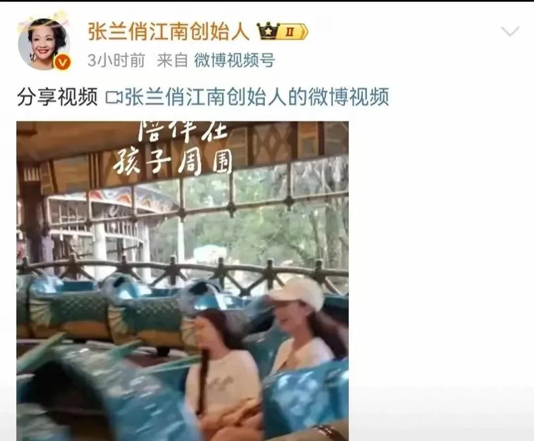 张兰晒小玥儿游玩照，S妈回应称：“保护好孩子们，不要让他们出现在大众面前”。张兰